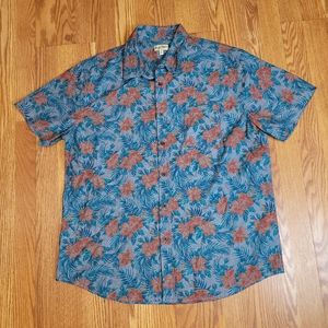 Chip & Pepper California Short Sleeve Button Up Shirt Mens XL Hula Graphic EUC